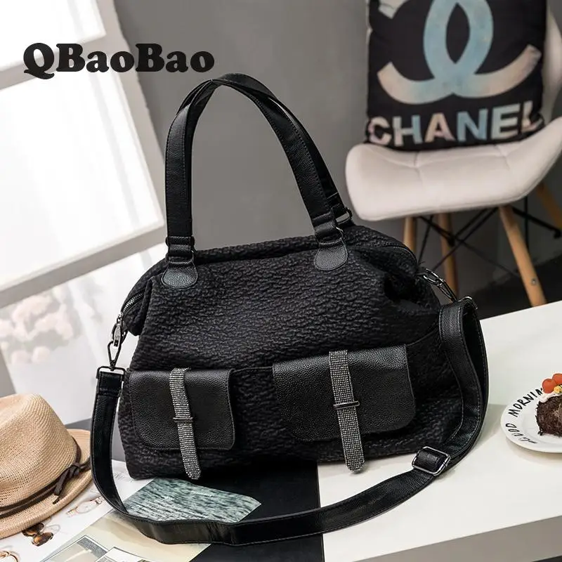 Женские сумки из мягкой кожи новая подушка 44 см большая сумка промытой Bolsa Feminina Sac