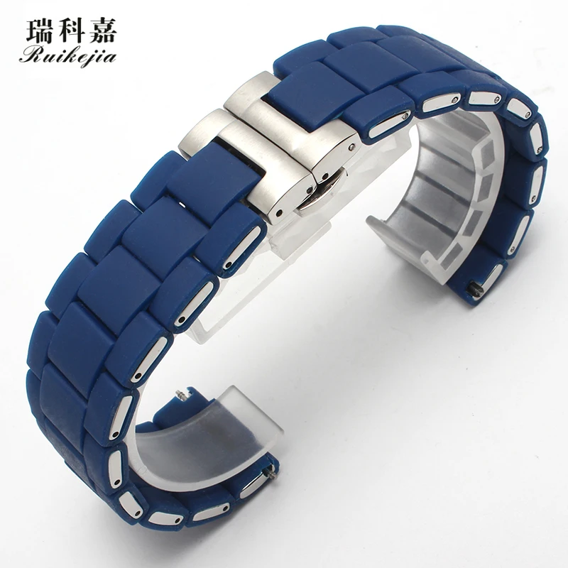 Подходит для Citizen blue sky make watch с силиконовым ремешком AT8020 54L/03L синий ремешок