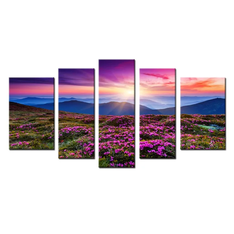 5 Pieces Modern Wall Painting Flowers Mountain Landscape Home Wall Art Picture Paint on Canvas Prints Modular Picture
5 Pieces Modern Wall Painting Flowers Mountain Landscape Home Wall Art Picture Paint on Canvas Prints Modular Picture