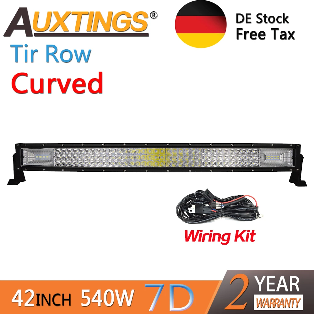 Auxtings 42inch 540w Curved 3-rows movable bracket IP67 waterproof high power high lumens tri rows 42''7D LED light bar offroad
Auxtings 42inch 540w Curved 3-rows movable bracket IP67 waterproof high power high lumens tri rows 42''7D LED light bar offroad