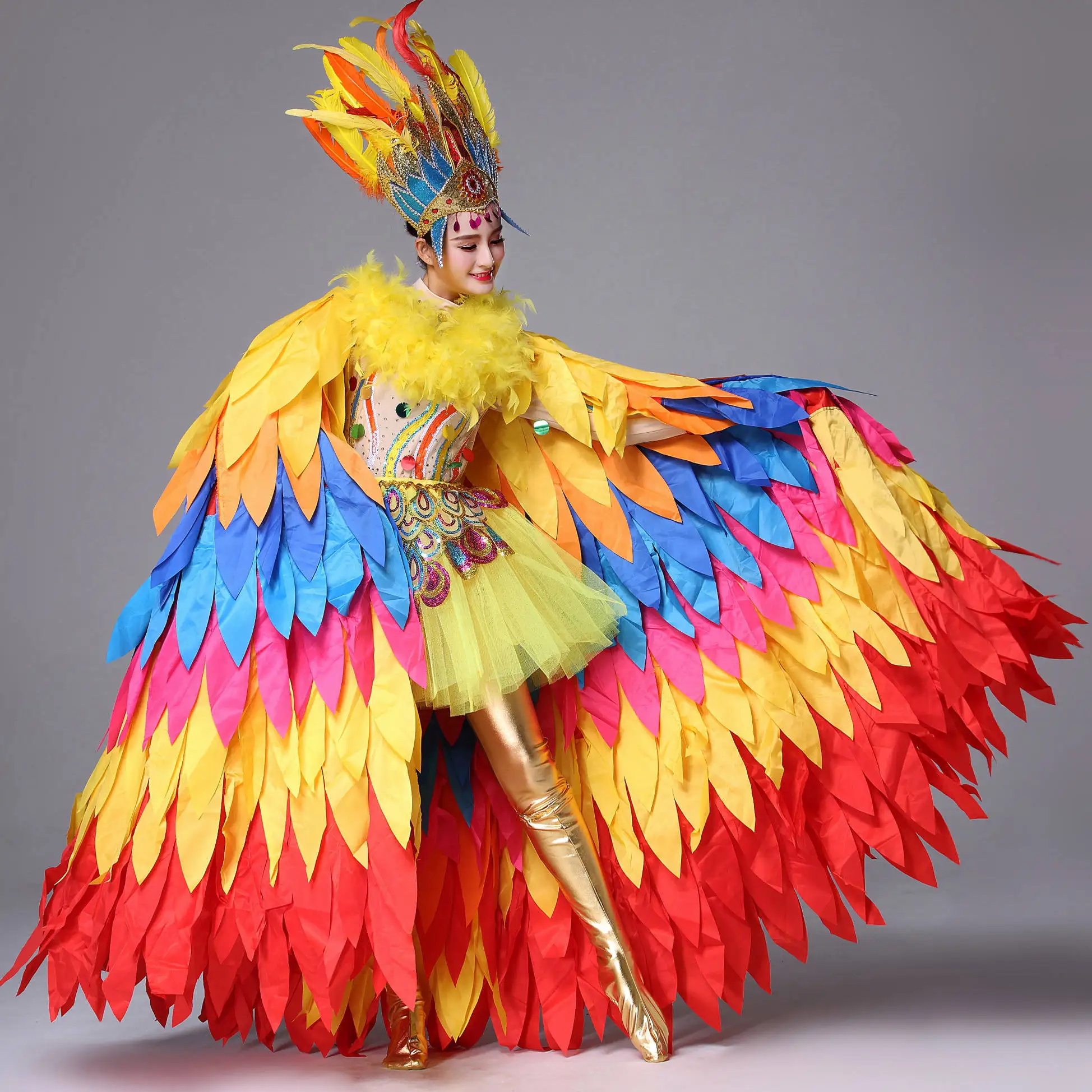 Sunbird opening show stage costume customized dance wear woman stage costume feather festival clothing Carnival
Sunbird opening show stage costume customized dance wear woman stage costume feather festival clothing Carnival