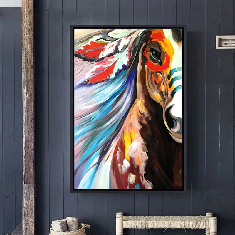 Hand painted canvas wall art abstract horse oil painting modern decorative artwork for bedroom
Hand painted canvas wall art abstract horse oil painting modern decorative artwork for bedroom