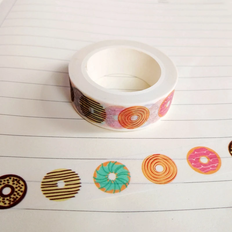 1x DIY японский Бумага васи ленты каваи милый пончики маскировки декоративные