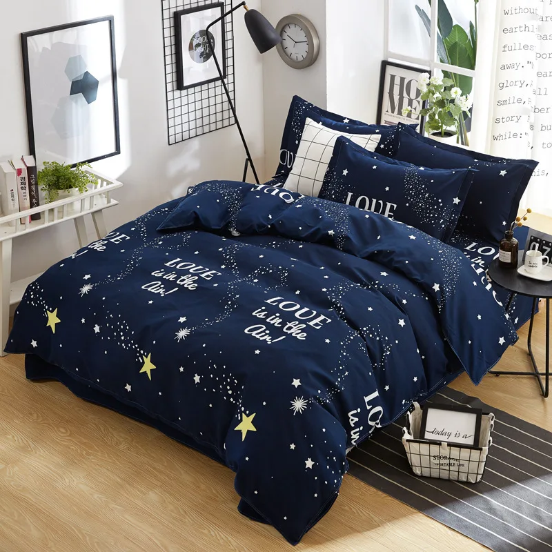 Fashion Simple Bedding Set 4 Piece Twill Sanded Four-piece Plant Cashmere Cotton Sheets Quilt Cover Bedding
Fashion Simple Bedding Set 4 Piece Twill Sanded Four-piece Plant Cashmere Cotton Sheets Quilt Cover Bedding