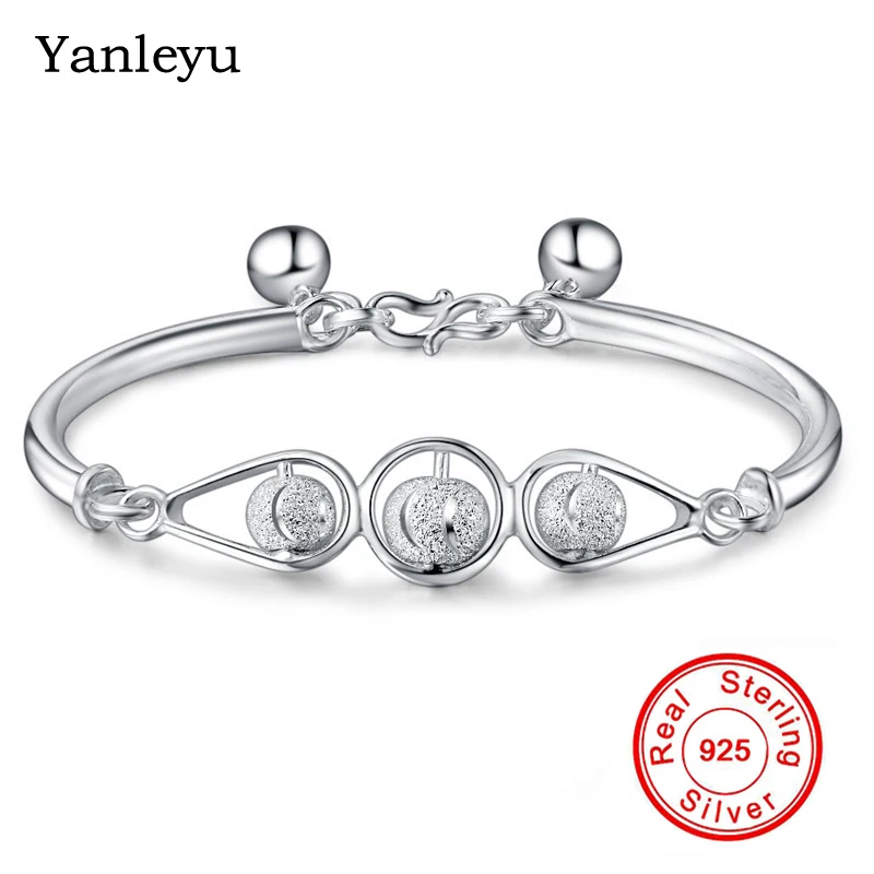 Yanleyu Original 925 Sterling Silver Bangles Bracelet for Women Lucky Beads Charm Bracelet Fine Jewelry PB015
Yanleyu Original 925 Sterling Silver Bangles Bracelet for Women Lucky Beads Charm Bracelet Fine Jewelry PB015