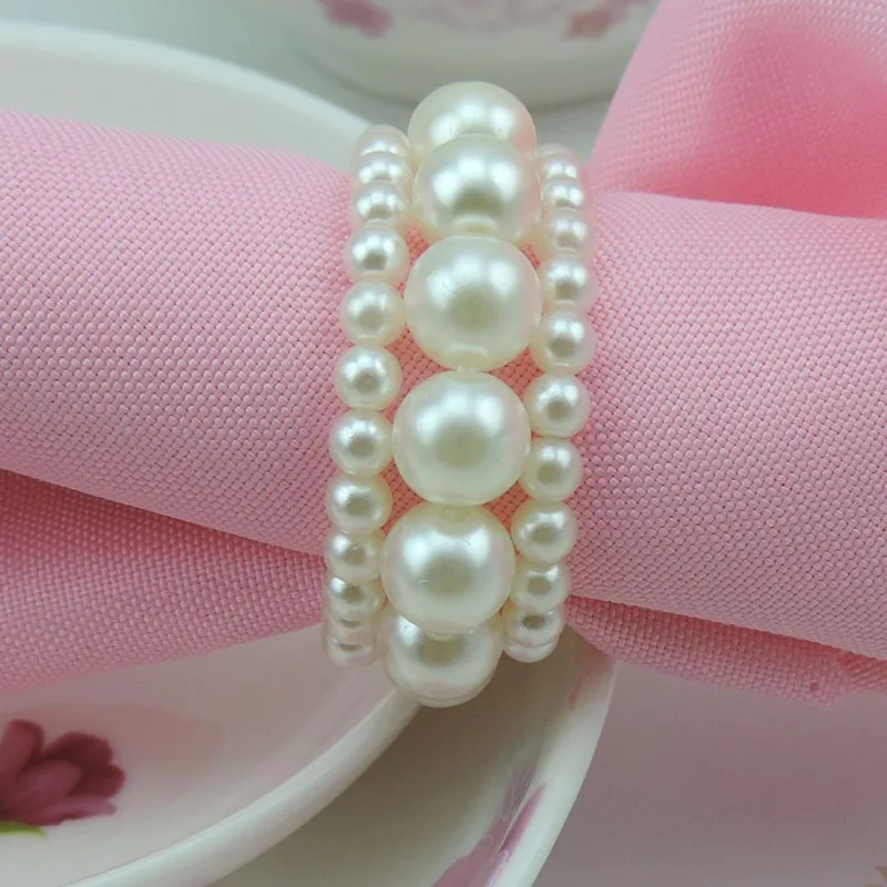 100pcs Wedding Napkin Rings Shiny White Pearls Napkin Holder For Party Dinner Table Decoration Accessories ZA5257
100pcs Wedding Napkin Rings Shiny White Pearls Napkin Holder For Party Dinner Table Decoration Accessories ZA5257