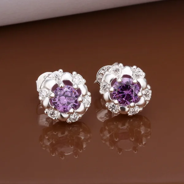 Серьги из серебра 925 пробы, модные украшения из стерлингового серебра, серьги с фиолетовыми камнями SMTE434
Серьги из серебра 925 пробы, модные украшения из стерлингового серебра, серьги с фиолетовыми камнями SMTE434