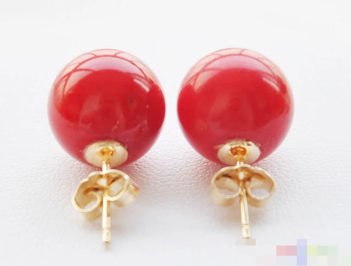 925 hot sell new - 1371 round red coral bead stud earring for women for women -jewelry
925 hot sell new - 1371 round red coral bead stud earring for women for women -jewelry