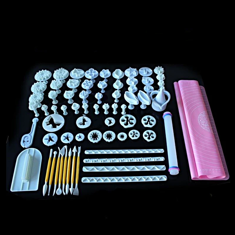 75pcs Cake Decoration Tool Kit Homemade Modeling Tools Fondant Cake Smoother Rolling Pin Silicone Mat Sugarcraft Decorating
75pcs Cake Decoration Tool Kit Homemade Modeling Tools Fondant Cake Smoother Rolling Pin Silicone Mat Sugarcraft Decorating