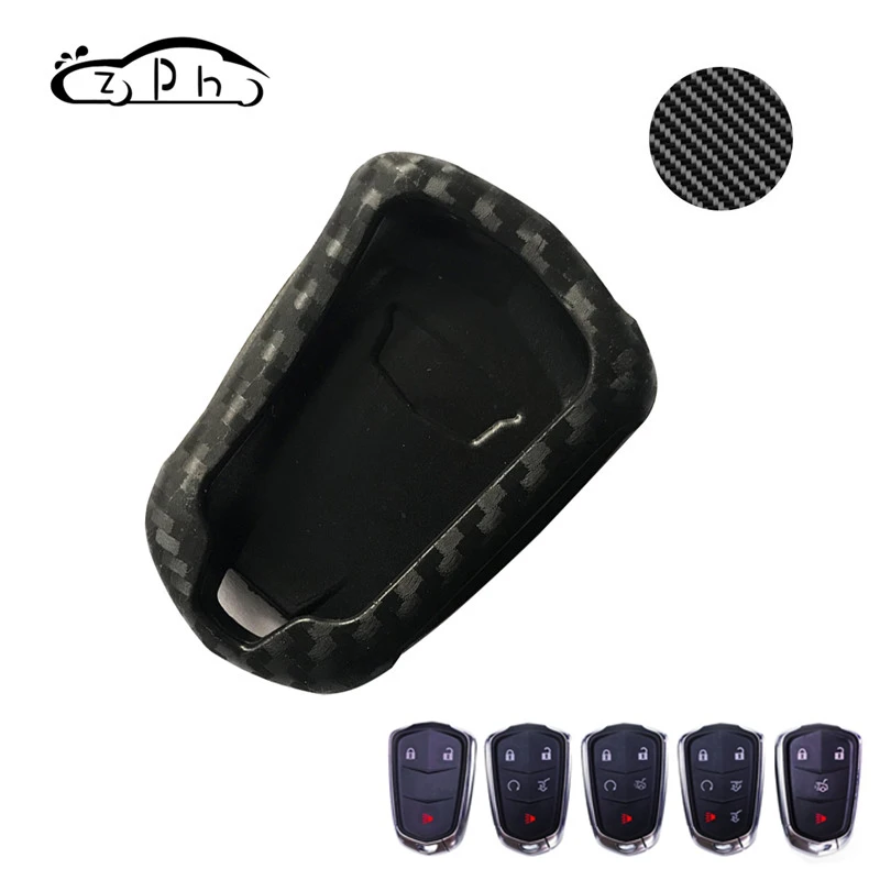 Carbon Fiber Silicone Car Key Cover Case 3 4 5 Button For Cadillac XT5 XTS ATS CT6 CTS 28TA DTS Escalade ESV SRX ELR 2011-16
Carbon Fiber Silicone Car Key Cover Case 3 4 5 Button For Cadillac XT5 XTS ATS CT6 CTS 28TA DTS Escalade ESV SRX ELR 2011-16
