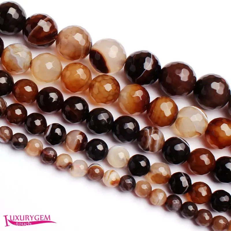 4,6,8,10,12,14mm Natural Faceted Round Shape Brown Banded Agates Stone DIY Loose Beads Strand 15 Inch wj328
4,6,8,10,12,14mm Natural Faceted Round Shape Brown Banded Agates Stone DIY Loose Beads Strand 15 Inch wj328
