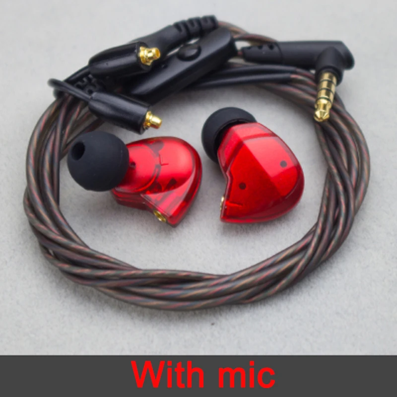 

Balanced Armature Dynamic In-ear Earphone BA Driver Noise Cancelling Sport Headset with Mic 28 Cores Replacement MMCX Cable