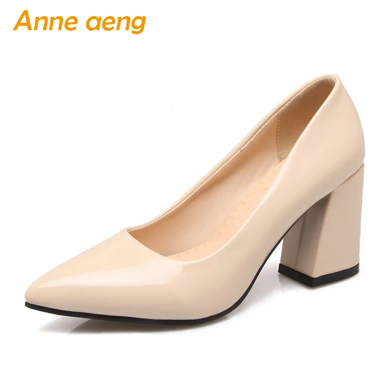 2019 New Spring/Autumn Women Pumps High Square Heel Pointed Toe Shallow Sexy Ladies Women Shoes Beige High Heels Big Size 33-46
2019 New Spring/Autumn Women Pumps High Square Heel Pointed Toe Shallow Sexy Ladies Women Shoes Beige High Heels Big Size 33-46