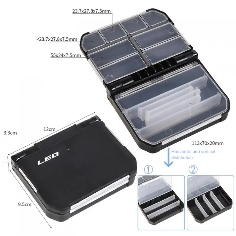 9.5x12x3.3cm 12 Activity Compartments Carp Fishing Tackle Box for Fishing Hook Swivel Ring Split Shot Accessories Storage Case
9.5x12x3.3cm 12 Activity Compartments Carp Fishing Tackle Box for Fishing Hook Swivel Ring Split Shot Accessories Storage Case