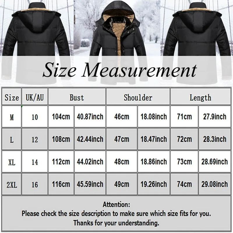 Thick Warm Winter Jacket Men Overc Jackets Detachable Hat High Collar Outerwearoat Fluff Lining Coats Parka Casual
Thick Warm Winter Jacket Men Overc Jackets Detachable Hat High Collar Outerwearoat Fluff Lining Coats Parka Casual