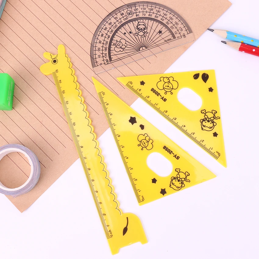 4PCS/Set Cartoon Giraffe Multifunction Rulers 180 Degree Protractor Plastic Ruler Set for Student Drawing Set Creative Gift
4PCS/Set Cartoon Giraffe Multifunction Rulers 180 Degree Protractor Plastic Ruler Set for Student Drawing Set Creative Gift