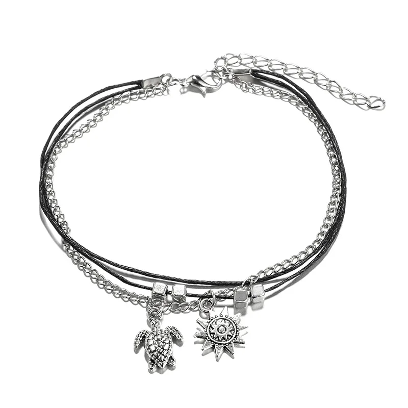 2019 Simple Geometric Turtle Sun Animal Square Beaded Black Wire Rope Chain Anklet Gift For Women Beautiful Anklets
2019 Simple Geometric Turtle Sun Animal Square Beaded Black Wire Rope Chain Anklet Gift For Women Beautiful Anklets