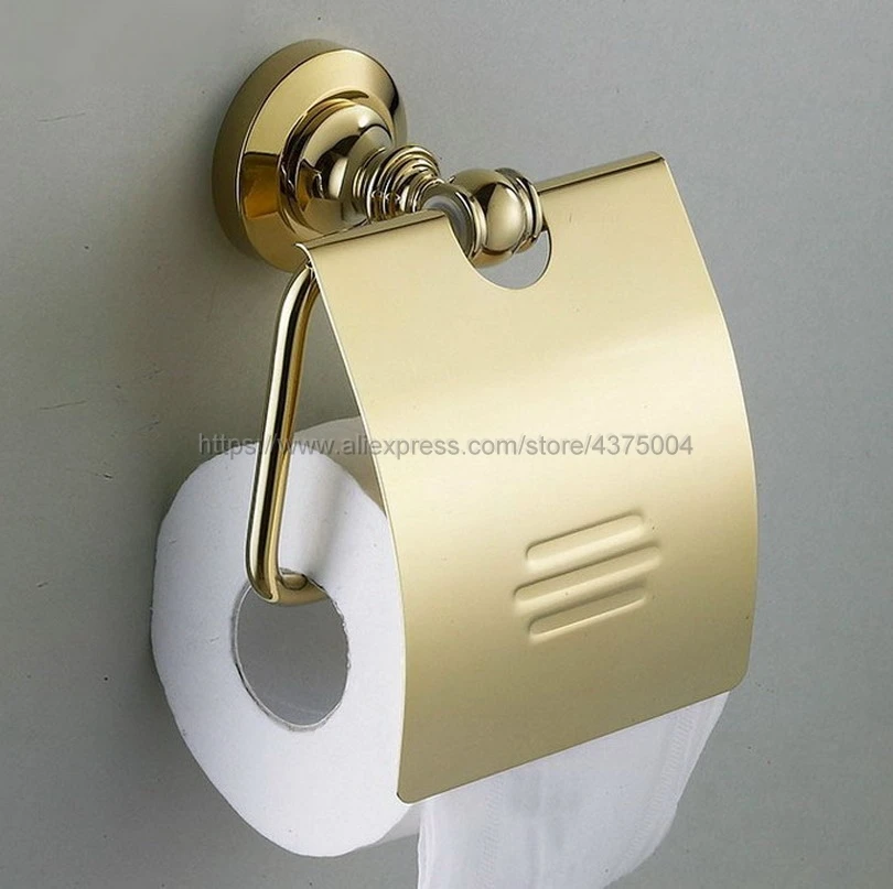 Gold Color Brass Toilet Paper Holder Wall Mounted Roll Holder Rack Toilet Tissue Holder Luxury Bathroom Accessories Nba105
Gold Color Brass Toilet Paper Holder Wall Mounted Roll Holder Rack Toilet Tissue Holder Luxury Bathroom Accessories Nba105