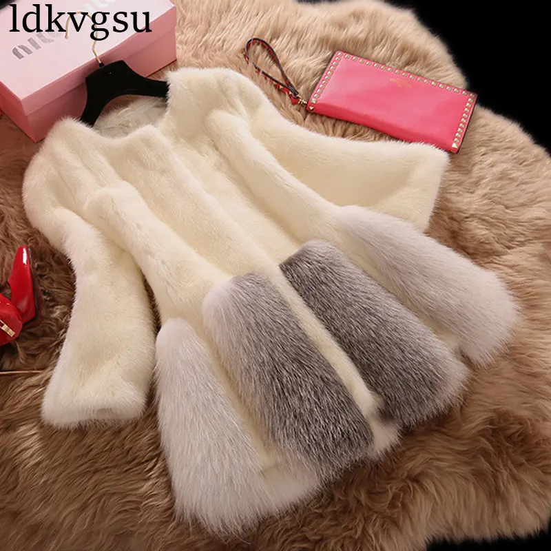 2021 New Fashion Winter Women Faux Fox Mink Fur Coat Woman Luxury Medium Long Fake Fur Coats Mujer Female Faux Fur Jackets A1478
2021 New Fashion Winter Women Faux Fox Mink Fur Coat Woman Luxury Medium Long Fake Fur Coats Mujer Female Faux Fur Jackets A1478