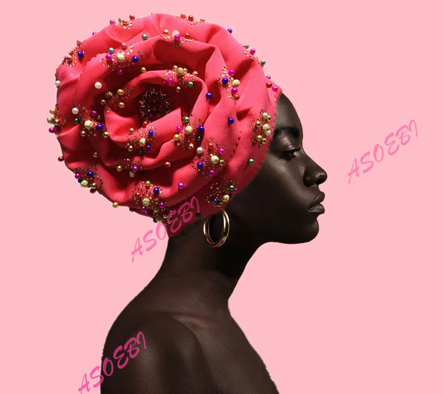 Нигерийский головной убор aso oke gele уже изготовленный auto hele ebi тюрбан Африканский