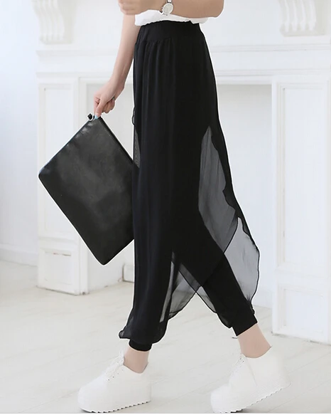 50pcs/lot Women Black Chiffon Harem Pants Elegant Leisure Capris Loose Casual Ankle Length pants
50pcs/lot Women Black Chiffon Harem Pants Elegant Leisure Capris Loose Casual Ankle Length pants