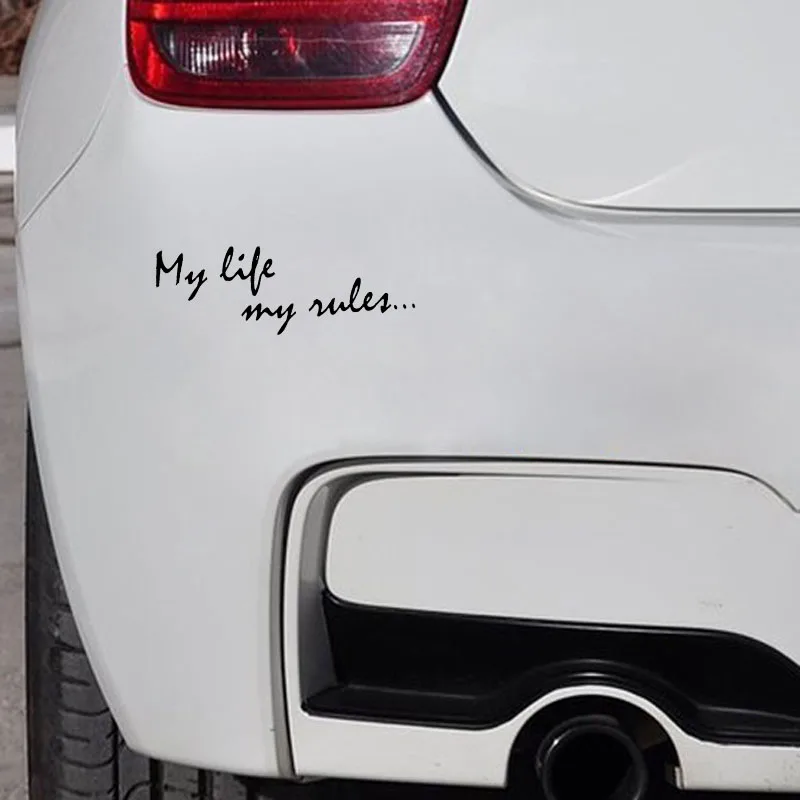 QYPF 14.7CM*5.3CM Fashion MY LIFE ... MY RULES... Decal Car Sticker Black/Silver Vinyl Written Words C15-1038
QYPF 14.7CM*5.3CM Fashion MY LIFE ... MY RULES... Decal Car Sticker Black/Silver Vinyl Written Words C15-1038
