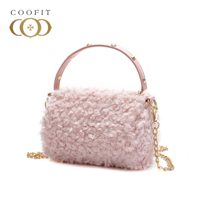 Coofit Elegant Womens Top Handle Bags Rivet Straped Design Plush Messenger Bag Mini Lady Crossbody Bag For Evening Party Wedding
Coofit Elegant Womens Top Handle Bags Rivet Straped Design Plush Messenger Bag Mini Lady Crossbody Bag For Evening Party Wedding