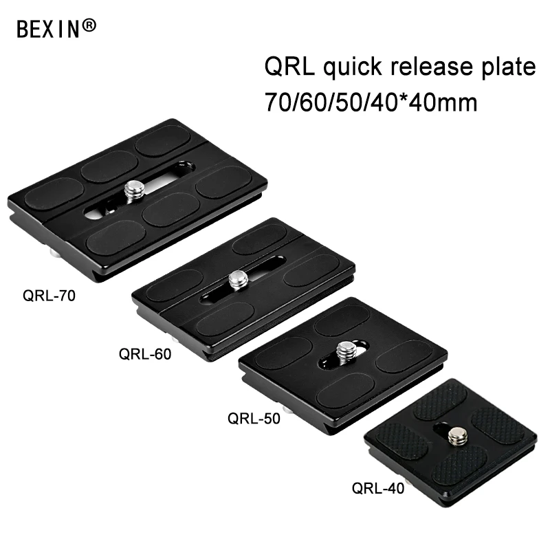 BEXIN 40mm aluminum camera QRL40 50 60 70mm Quick release plate with 1/4 "screw for tripod camera ball head
BEXIN 40mm aluminum camera QRL40 50 60 70mm Quick release plate with 1/4 "screw for tripod camera ball head