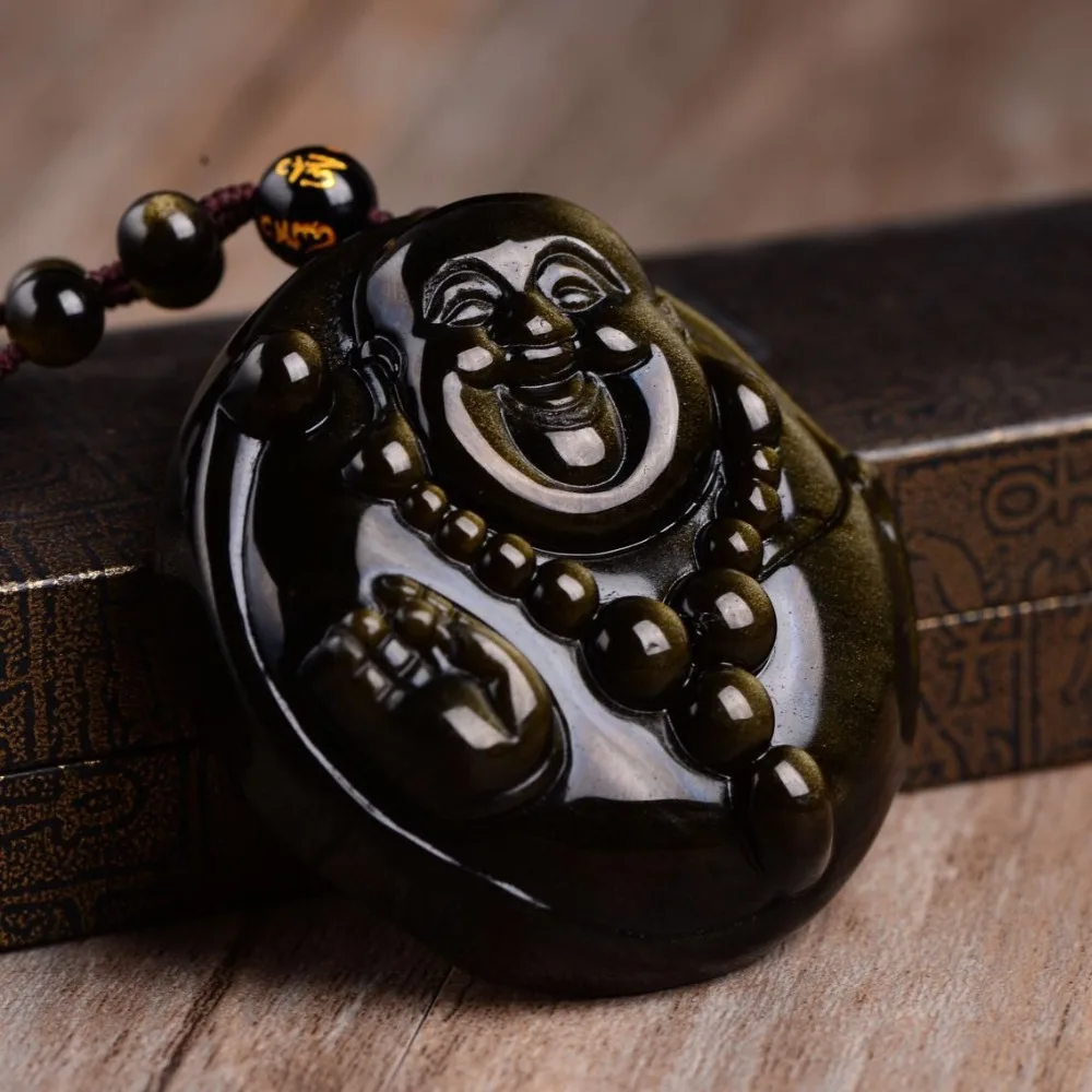 Free shipping Natural golden obsidian Buddha necklace pendant with rope wholesale
Free shipping Natural golden obsidian Buddha necklace pendant with rope wholesale