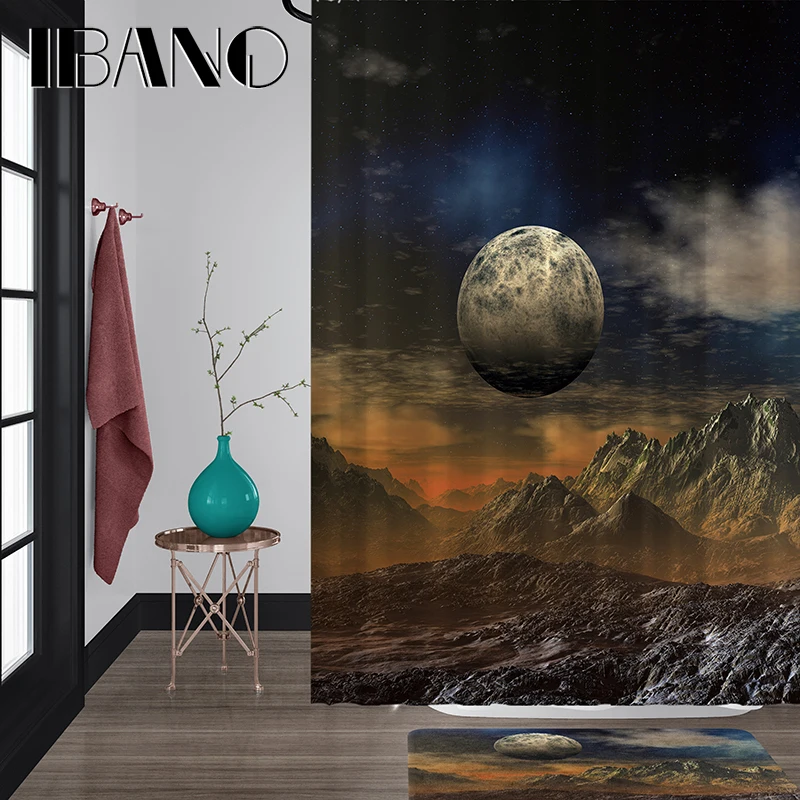 IBANO Love The Moon Shower Curtain Waterproof Polyester Fabric 180x180cm Bath Curtain 40x60cm Mat For The Bathroom Curtain
IBANO Love The Moon Shower Curtain Waterproof Polyester Fabric 180x180cm Bath Curtain 40x60cm Mat For The Bathroom Curtain