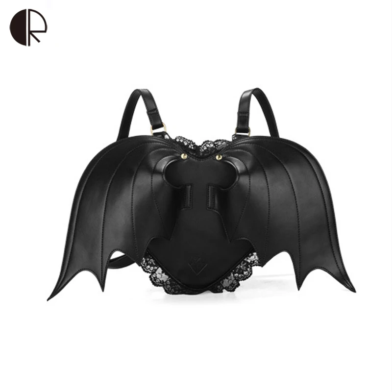 2018 Women Lace Black Backpack Animal Bat Bag Halloween Gift Female 3D Angel and Devil Love Shape Bag Girls Backpack With Wing
2018 Women Lace Black Backpack Animal Bat Bag Halloween Gift Female 3D Angel and Devil Love Shape Bag Girls Backpack With Wing