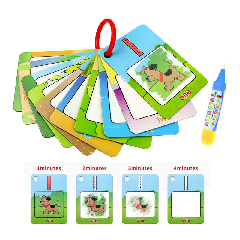 3 Types Water Drawing Learning Card & 1 Magic Pen Coloring Paper Cards Painting Board Educational Toys for Kid English Learning
3 Types Water Drawing Learning Card & 1 Magic Pen Coloring Paper Cards Painting Board Educational Toys for Kid English Learning