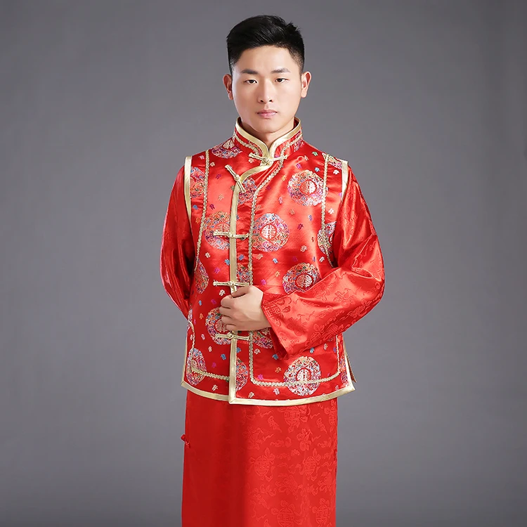 ZZB015 Chinese Couple Style Wedding Groom Tunic Red Dress Long Robe Gown Traditional Chinese Wedding Dress Tang Suit
ZZB015 Chinese Couple Style Wedding Groom Tunic Red Dress Long Robe Gown Traditional Chinese Wedding Dress Tang Suit