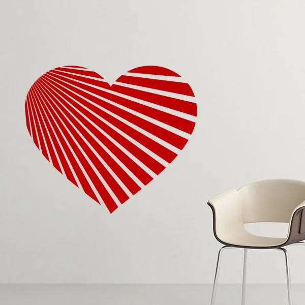 Valentine's Day Red Heart Shaped Red Radiate Illustration Removable Wall Sticker Art Decals Mural DIY Wallpaper for Room Decal
Valentine's Day Red Heart Shaped Red Radiate Illustration Removable Wall Sticker Art Decals Mural DIY Wallpaper for Room Decal