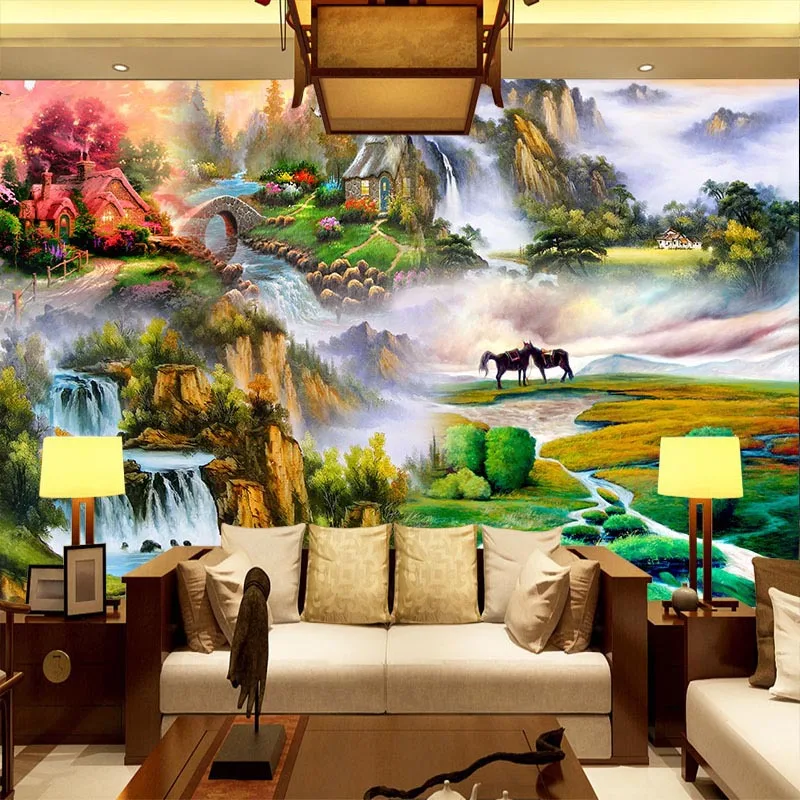 Custom 3D larger wallpapers outstanding oil painting natural view beautiful wall decor home wall mural charming wall scenery
Custom 3D larger wallpapers outstanding oil painting natural view beautiful wall decor home wall mural charming wall scenery
