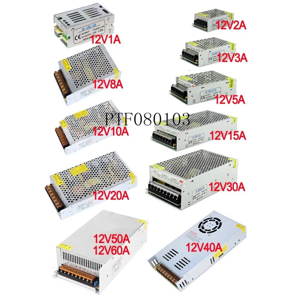 12V 24V 5V Power Supply Led Driver Adapter For Strip Lights LED AC110V-220V TO DC 1A 2A 5A 8A 10A 15A 20A 30A 50A 60A 70A
12V 24V 5V Power Supply Led Driver Adapter For Strip Lights LED AC110V-220V TO DC 1A 2A 5A 8A 10A 15A 20A 30A 50A 60A 70A