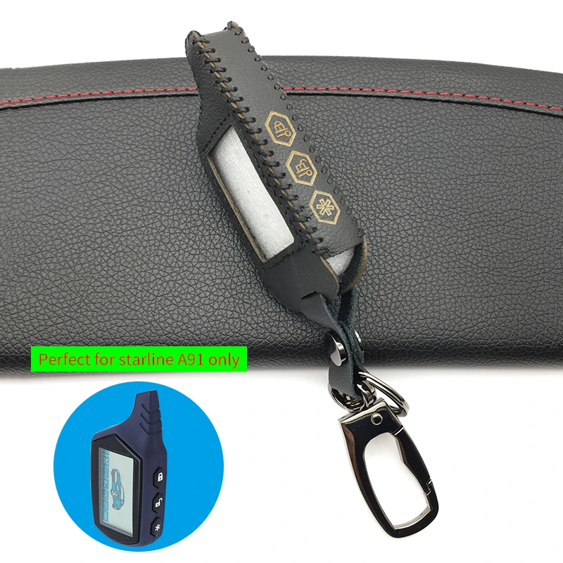 Starline A91 New Leather Keychain Key Shell Case Cover For Russian Version Starline A91 lcd Two-Way Remote Car Alarm System
Starline A91 New Leather Keychain Key Shell Case Cover For Russian Version Starline A91 lcd Two-Way Remote Car Alarm System