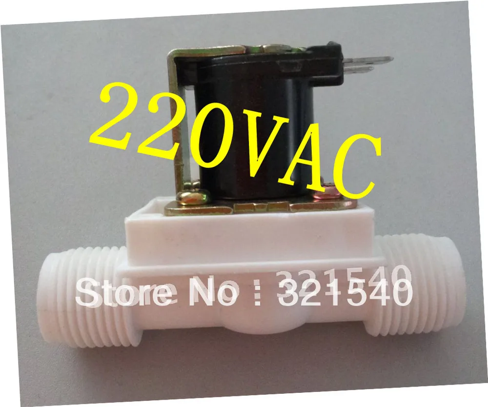 Freeship 1/2"BSPP 2Way Nylon Plastic Solenoid Valve 220VAC NC Water Air Gas Heater Washer Wash Machine 0~0.8Mpa
Freeship 1/2"BSPP 2Way Nylon Plastic Solenoid Valve 220VAC NC Water Air Gas Heater Washer Wash Machine 0~0.8Mpa