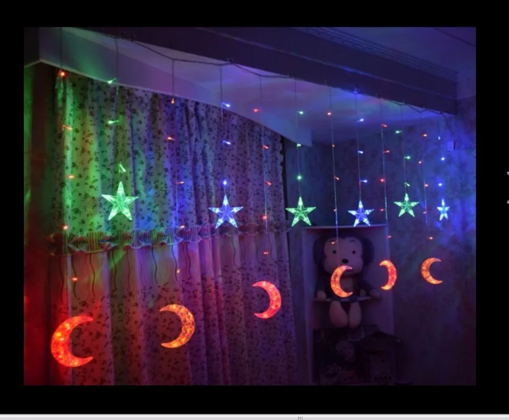 New 4M * 0.6MLED Moon Curtain Lights Pentagram Ice Lantern Star Festival Lantern Decorative Lights String
New 4M * 0.6MLED Moon Curtain Lights Pentagram Ice Lantern Star Festival Lantern Decorative Lights String