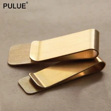 Brass Metal Money Clip Portable Silver Dollar Cash Clamp Holder Stainless Steel Bank Card ID Clip Business Banknote Folder