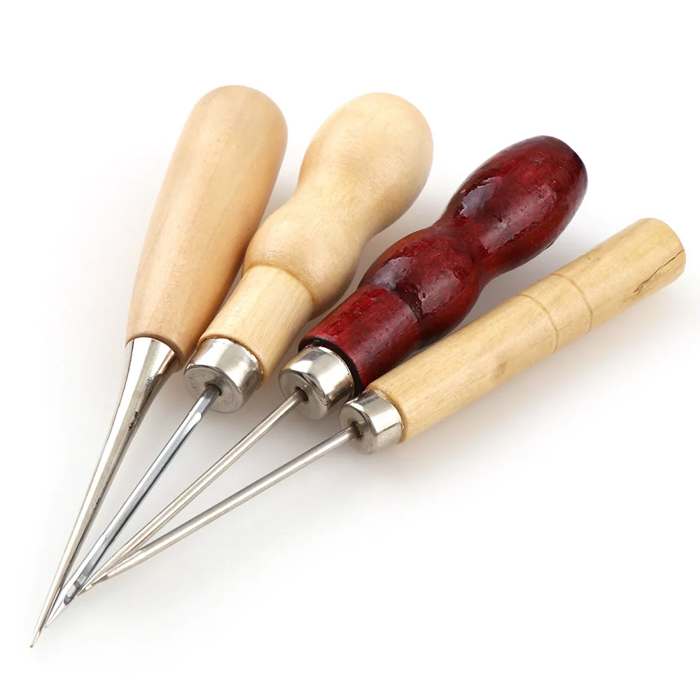 4 Styles Boxwood Redwood Gourd Canvas Leather Sewing Shoes Wood Handle Tool Awl Hand Stitching Taper Needle Tool Craft Supplies
4 Styles Boxwood Redwood Gourd Canvas Leather Sewing Shoes Wood Handle Tool Awl Hand Stitching Taper Needle Tool Craft Supplies