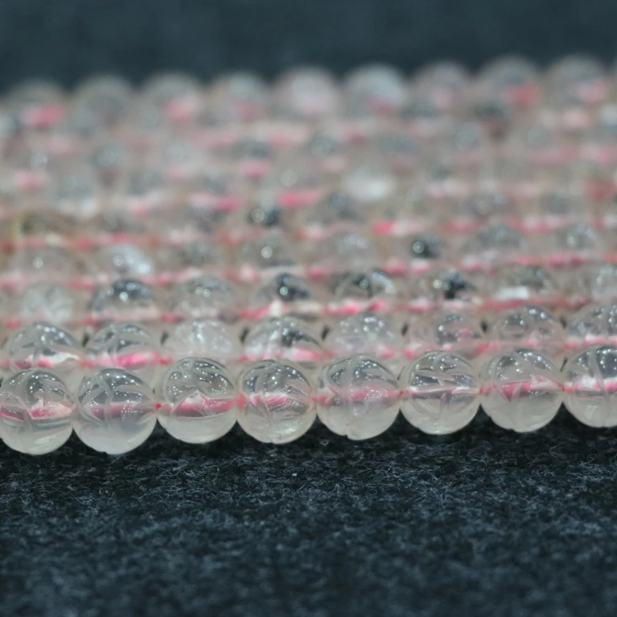 Pink Crystal Beads Necklace, 10mm Carving Loose Stone Strands hole about 1mm, total 15.5''/strand
Pink Crystal Beads Necklace, 10mm Carving Loose Stone Strands hole about 1mm, total 15.5''/strand