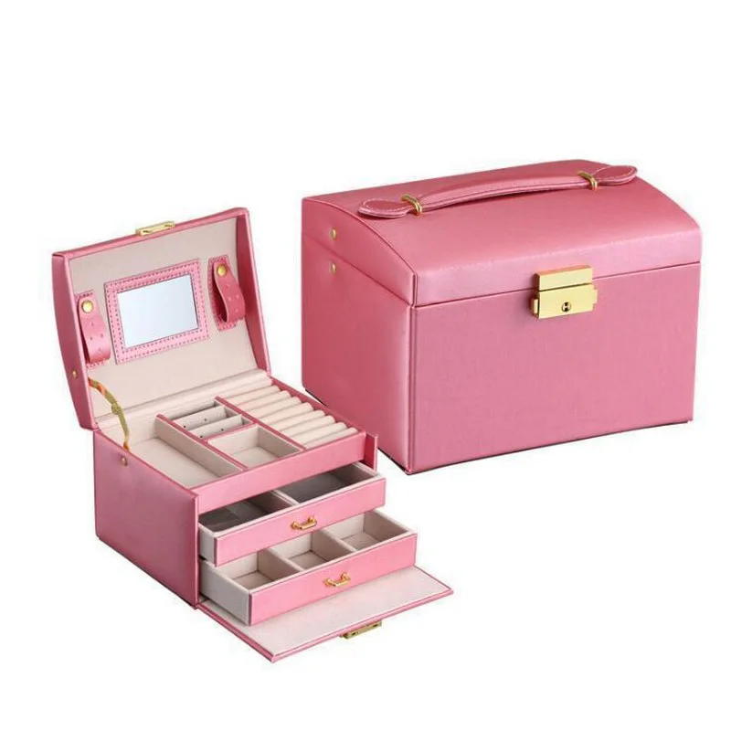 Large Makeup Organizer Jewelry Box Packaging 3 Layers 2 Drawers Cosmetics Storage Box Basket Ring Watch Container Various Styles
Large Makeup Organizer Jewelry Box Packaging 3 Layers 2 Drawers Cosmetics Storage Box Basket Ring Watch Container Various Styles