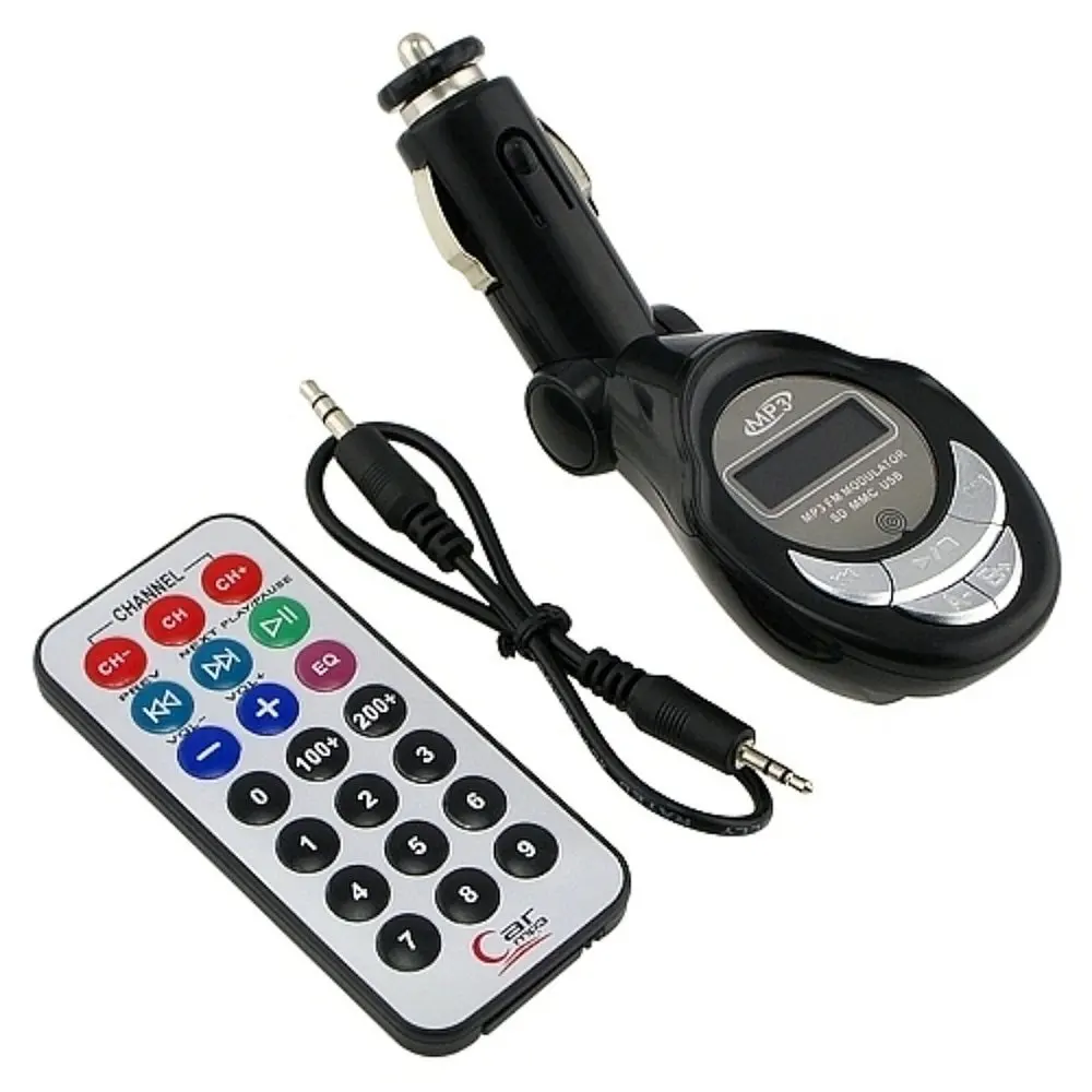 Handsfree LCD Car Kit Wireless Hands Free FM Transmitter for SD Card/USB Port Cigarette Lighter- Includes Remote Control
Handsfree LCD Car Kit Wireless Hands Free FM Transmitter for SD Card/USB Port Cigarette Lighter- Includes Remote Control