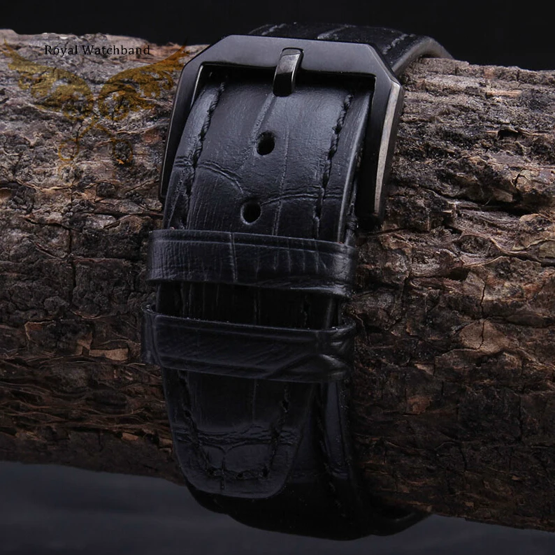 2014 New 20mm 21mm 22mm 1pcs Crocodile Pattern Genuine Leather Watch Band Strap Bracelets Black Depolyment Steel Buckle Clasp
2014 New 20mm 21mm 22mm 1pcs Crocodile Pattern Genuine Leather Watch Band Strap Bracelets Black Depolyment Steel Buckle Clasp