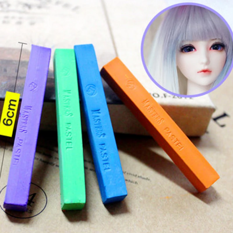 12/24/36/48 Colored Chalks For The Hair Clay Dolls Pastel Painting Creative Convenient Dye Chalk Alcohol-Free Stationery |