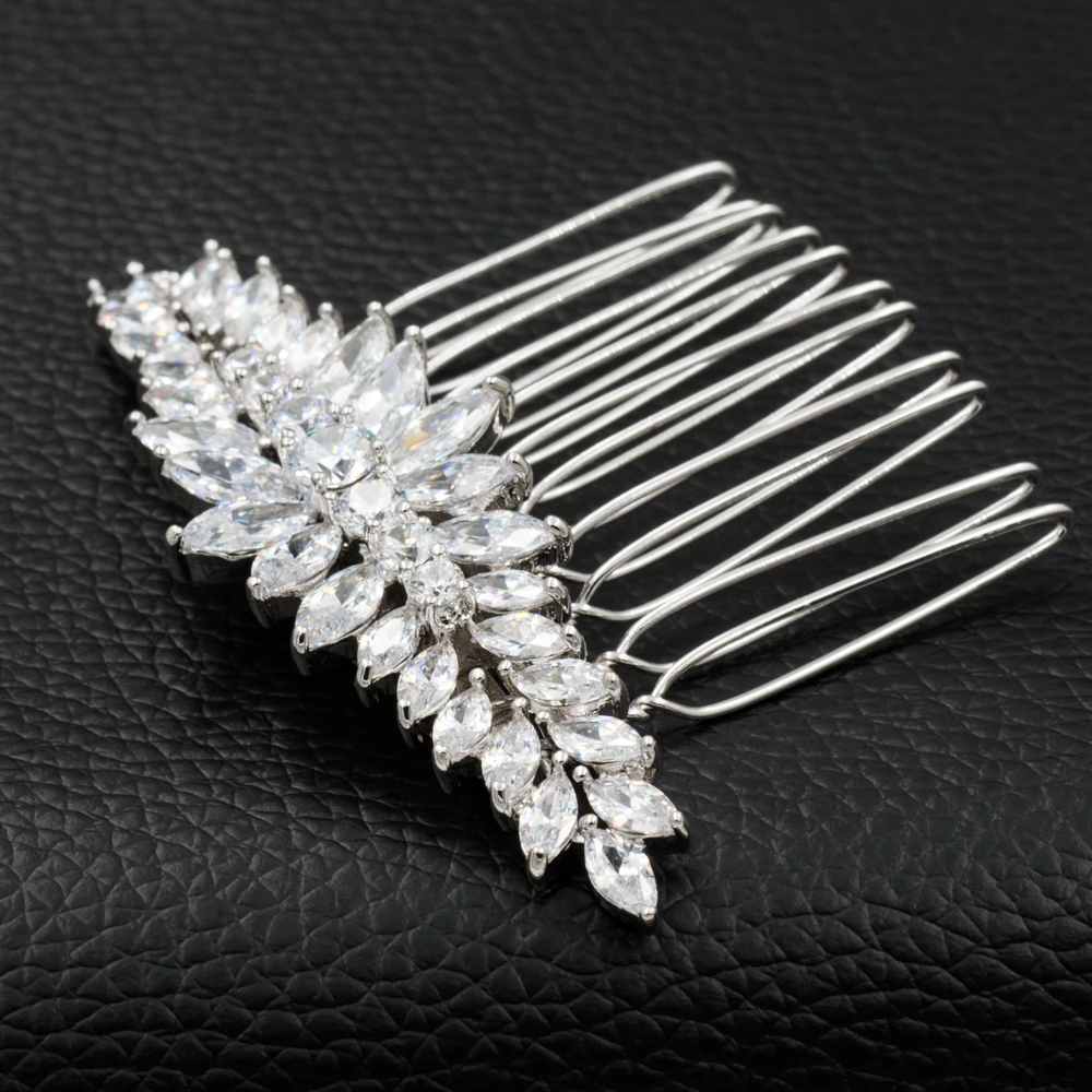 Full Cubic Zirconia Wedding Bridal Hair Side Comb Hairpins Women Hair Accessories Jewelry TF071
Full Cubic Zirconia Wedding Bridal Hair Side Comb Hairpins Women Hair Accessories Jewelry TF071