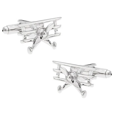 

HYX Luxury shirt Silvery plane cufflink for mens Brand cuff buttons cuff links High Quality abotoaduras Jewelry