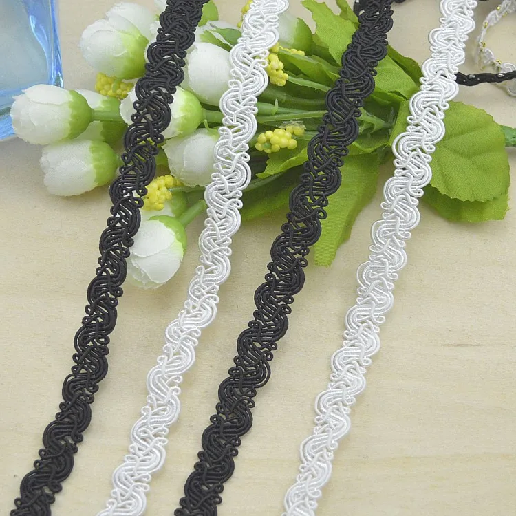 40Metres DIY Clothes Accessories Cheap Curve Lace Trim Applique Sewing Lace White Black Centipede Braided Ribbon Lace 12mm
40Metres DIY Clothes Accessories Cheap Curve Lace Trim Applique Sewing Lace White Black Centipede Braided Ribbon Lace 12mm