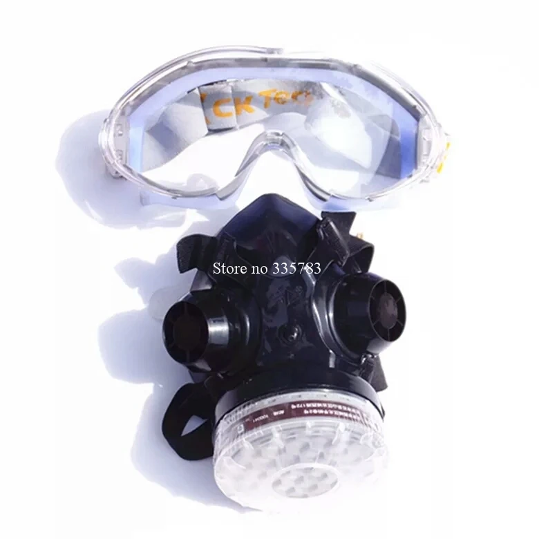 Высокое качество Респиратор маска комплект + очки 2 шт Фильтр краска спрей